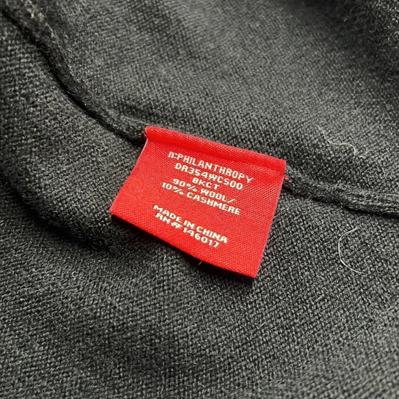 N:Philanthropy City Mini Black Wool/Cashmere T-neck Sweater Dress Open Back XS - Picture 12 of 13